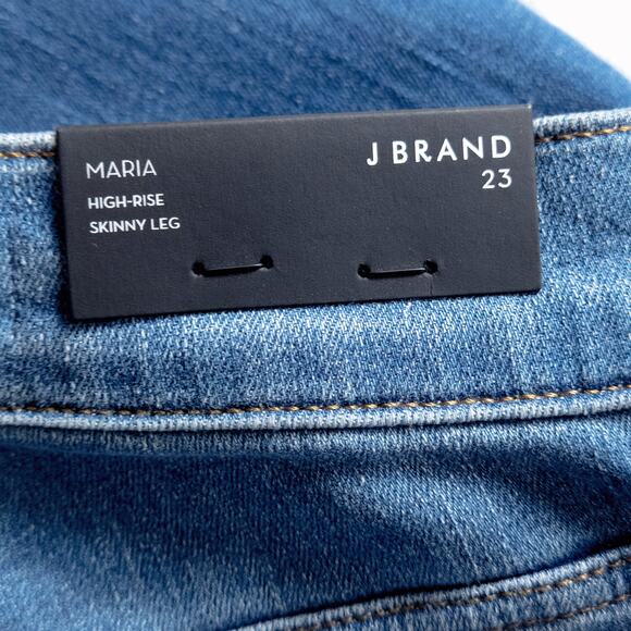 J Brand Women’s Maria Jeans Model Off Duty Quiet Luxury High Rise Raw Hem 23 - Picture 10 of 10